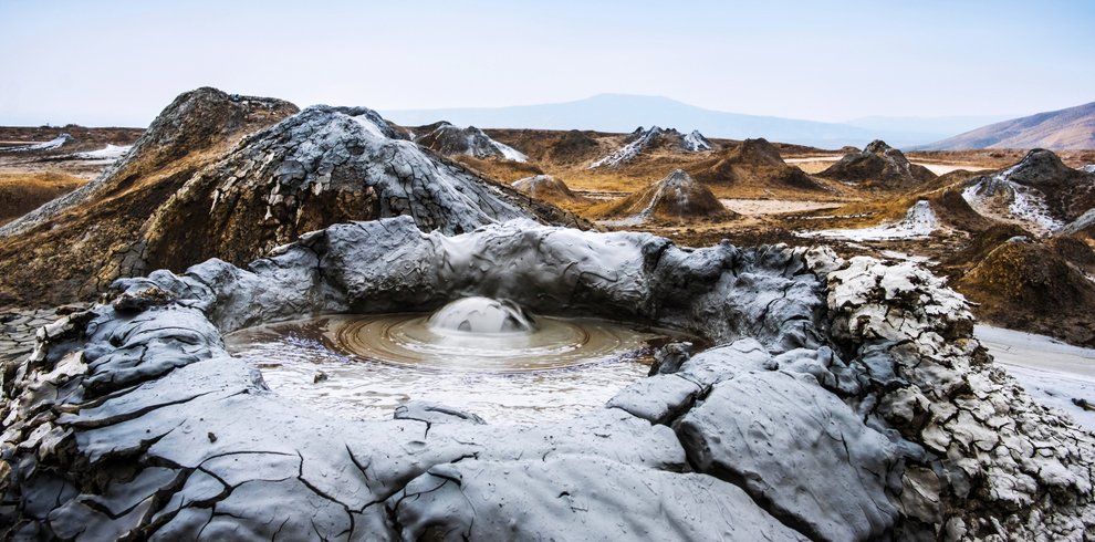 mud volcanoes